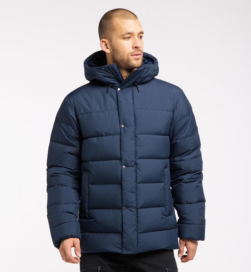 Haglöfs Näs Down Jacket Dark Blue For Mens NHAOT3107 Australia